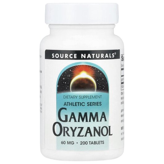 Основное фото товара Athletic Series Gamma Oryzanol 60 mg Основное фото товара Source Naturals, Гамма-оризанол, Gamma Oryzanol, 200 таблеток