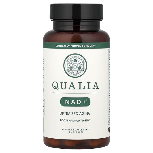 Основне фото товару Qualia NAD+ Основне фото товару Neurohacker Collective, Qualia NAD+, Нікотинамід рибозид, 42 капс