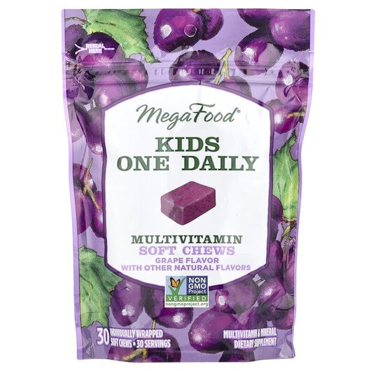 Основное фото товара MegaFood, Мультивитамины для детей, Kids One Daily, 30 конфет