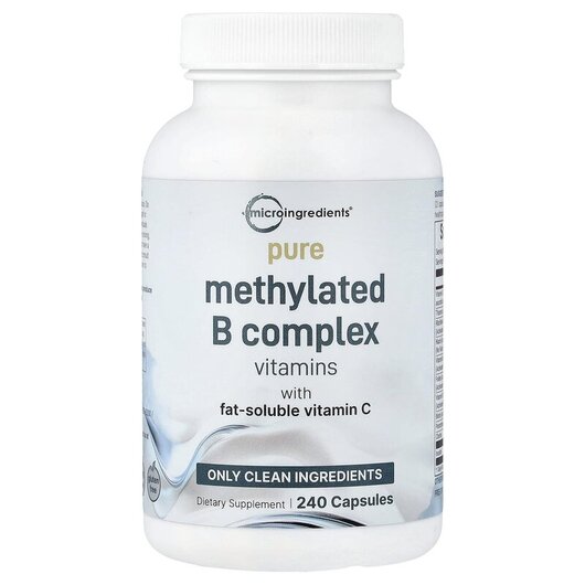Основне фото товару Pure Methylated B Complex Vitamins Основне фото товару Pure Methylated B Complex Vitamins, B-комплекс, 240 капсул