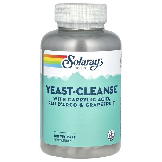 Основне фото товару Solaray, Yeast-Cleanse, Підтримка Кандиди, 180 капсул