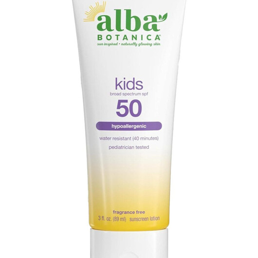 Основне фото товару Kids Sunscreen Lotion SPF Основне фото товару Alba Botanica, Kids Sunscreen Lotion SPF, Сонцезахисний засіб, 89