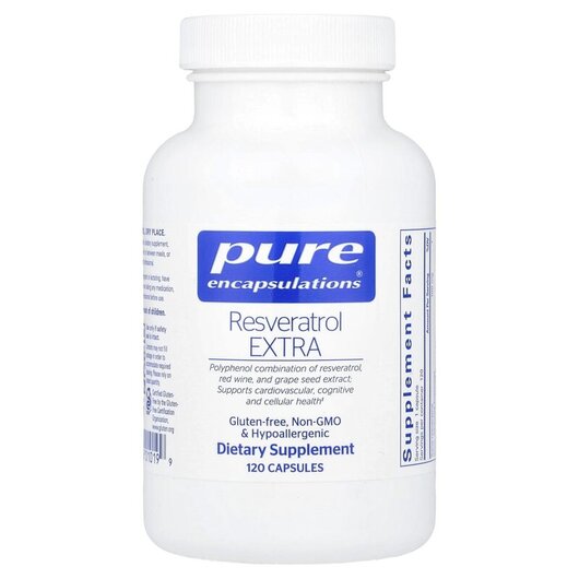 Основное фото товара Pure Encapsulations, Ресвератрол, Resveratrol EXTRA, 120 капсул