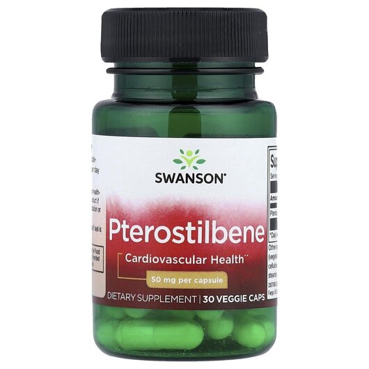 Основное фото товара Pterostilbene 50 mg Основное фото товара Swanson, Птеростильбен, Pterostilbene 50 mg, 30 капсул