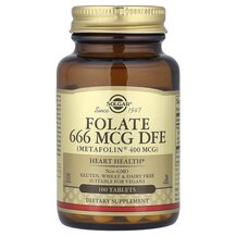 Метафолін Folate 666 MCG Solgar 100 таблеток
