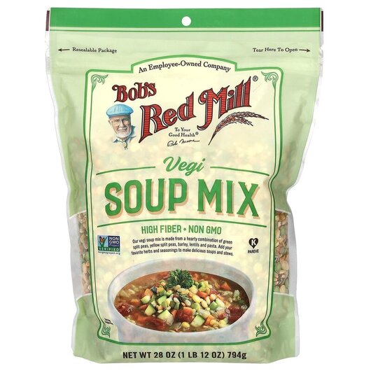 Основное фото товара Bob's Red Mill, Зерновые культуры, Vegi Soup Mix, 794 г