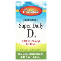 Super Daily D3 1000 IU Витамин D3 Carlson 10.3 мл