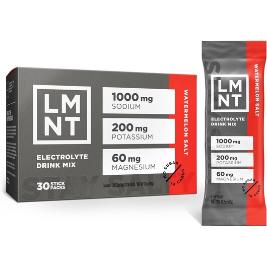 Основне фото товару LMNT, Electrolyte Drink Mix Watermelon Salt, Електроліти, 30 шт