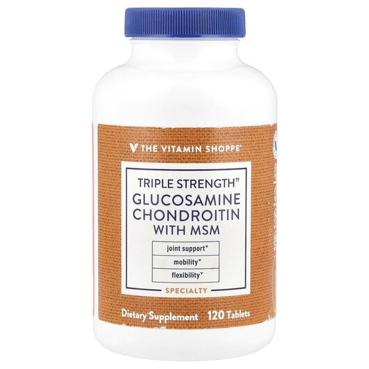 Основне фото товару Triple Strength Glucosamine Chondroitin With MSM Основне фото товару Triple Strength Glucosamine Chondroitin, Глюкозамін Хондроітин, 1