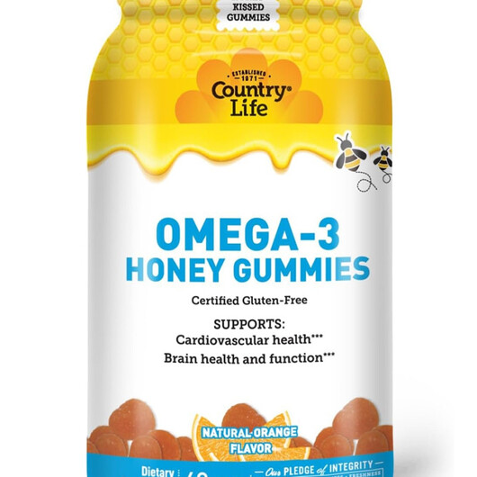 Основне фото товару Omega-3 Honey Gummy Natural Orange Flavor Основне фото товару Omega-3 Honey Gummy Natural Orange Flavor, Омега 3, 60 таблеток