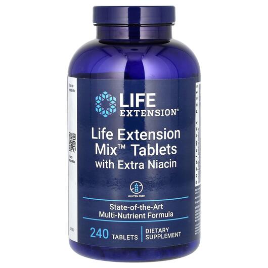 Основне фото товару Mix Tablets with Extra Niacin Основне фото товару Life Extension, Mix with Extra Niacin, Вітаміни, 240 таблеток