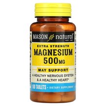 Magnesium Extra Strength 500 mg Магний Mason 100 таблеток Magnesium Extra Strength 500 mg Магний Mason 100 таблеток