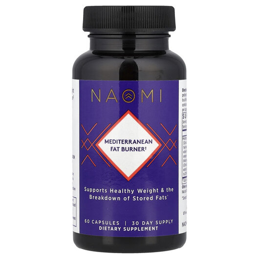 Основне фото товару Mediterranean Fat Burner Основне фото товару NAOMI, Mediterranean Fat Burner, Жироспалювачі, 60 капсул