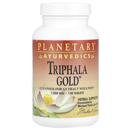 Основне фото товару Ayurvedics Triphala Gold 1000 mg Основне фото товару Ayurvedics Triphala Gold 1000 mg, Трифала, 120 таблеток