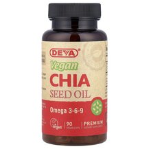 Веганське Насіння Чіа Vegan Chia Seed Oil Deva 90 капсул
