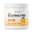 Фото товару Real Electrolytes Focus+ Powder Orange Flavor, Електроліти, 232 г