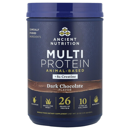 Основне фото товару Multi Protein Animal-Based Dark Chocolate, Протеїн, 620 г