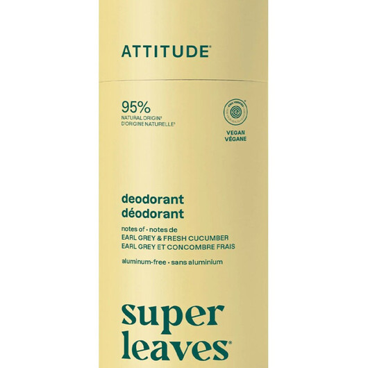 Основне фото товару Super Leaves Stick Deodorant Plastic Free - Earl Grey & Fresh Cucumber Основне фото товару Super Leaves Stick Deodorant Plastic Free - Earl Grey, Дезодорант