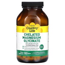 Гліцинат магнію Chelated Magnesium Glycinate Country Life