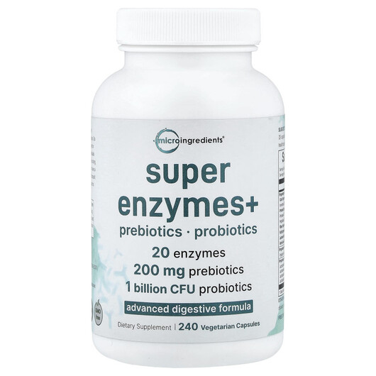 Основное фото товара Micro Ingredients, Ферменты, Super Enzymes+, 240 капсул