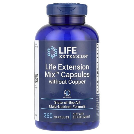 Основне фото товару Life Extension, Mix without Copper, Вітаміни, 360 капсул