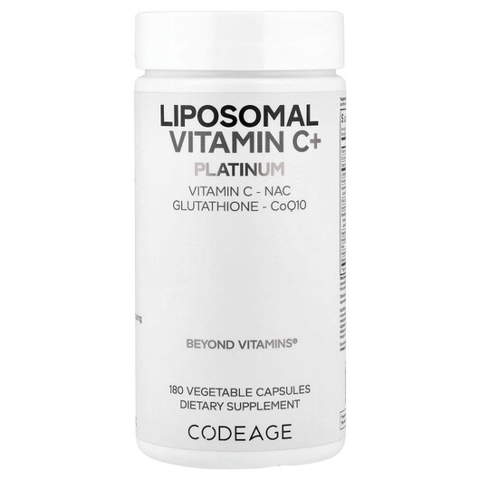Основне фото товару Liposomal Vitamin C+ Platinum, Вітамін C Ліпосомальний, 180 капсу