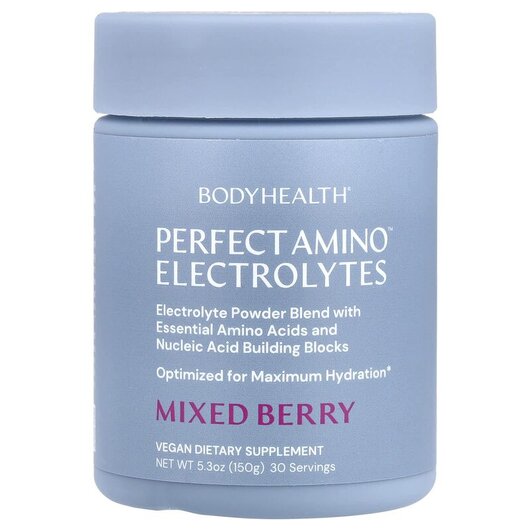 Основне фото товару Perfect Amino Electrolytes Mixed Berry Основне фото товару BodyHealth, Perfect Amino Electrolytes Mixed Berry, Електроліти,