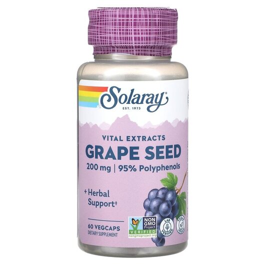 Основное фото товара Vital Extracts Grape Seed 200, Экстракт виноградных косточек, 60 