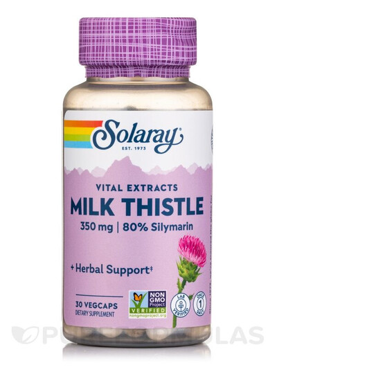 Основное фото товара Расторопша, Milk Thistle Seed Extract One Daily 350 mg, 30 VegCap
