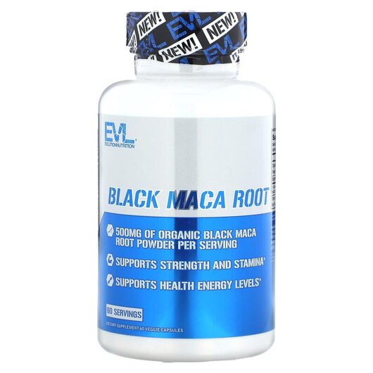 Основное фото товара Black Maca Root Основное фото товара EVLution Nutrition, Мака, Black Maca Root, 60 капсул