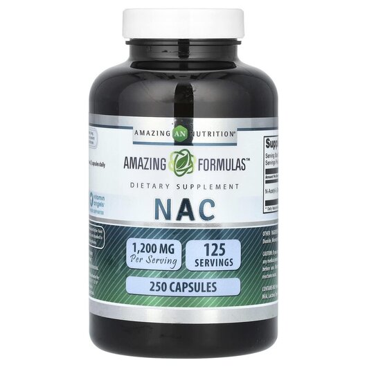 Основное фото товара Amazing Nutrition, N-ацетилцистеин, NAC 600 mg, 250 капсул