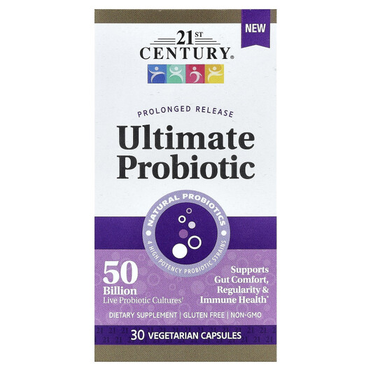 Основне фото товару 21st Century, Ultimate Probiotic 50 Billion, Пробіотики, 30 капсу