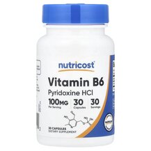 Vitamin B6 100 mg Витамин B Nutricost 30 капсул