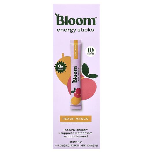 Основное фото товара Energy Sticks Peach Mango Основное фото товара Bloom, Энергетический напиток, Energy Sticks Peach Mango, 10 шт