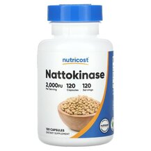 Nattokinase 2000 FU Наттокиназа Nutricost 120 капсул Nattokinase 2000 FU Наттокиназа Nutricost 120 капсул
