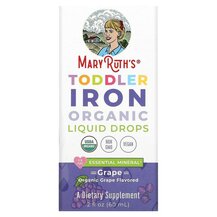 Залізо Toddler Iron Organic Liquid Drops 1-3 Years Grape