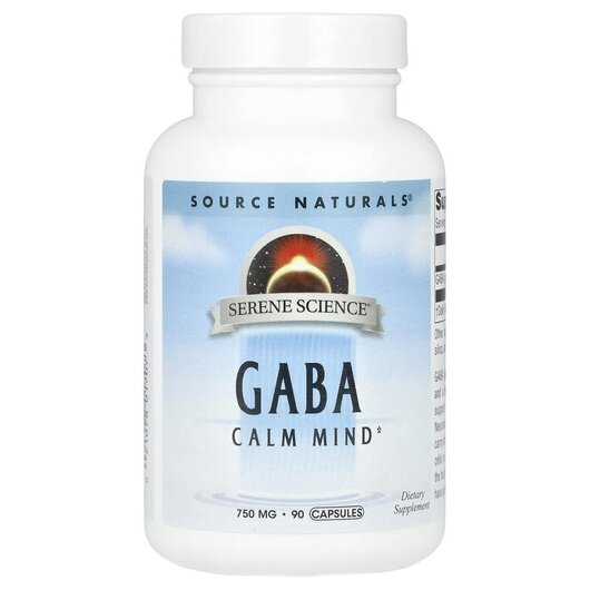 Основное фото товара Serene Science GABA Calm Mind 750 mg Основное фото товара Source Naturals, ГАМК, Serene Science GABA Calm Mind 750 mg, 90 к
