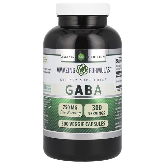Основне фото товару Amazing Nutrition, GABA 750 mg, ГАМК, 300 капсул