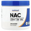 Фото товару Nutricost, NAC Unflavored, N-ацетилцистеїн, 250 г
