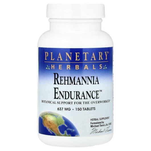 Основное фото товара Planetary Herbals, Ремания, Rehmannia Endurance 637 mg, 150 табле