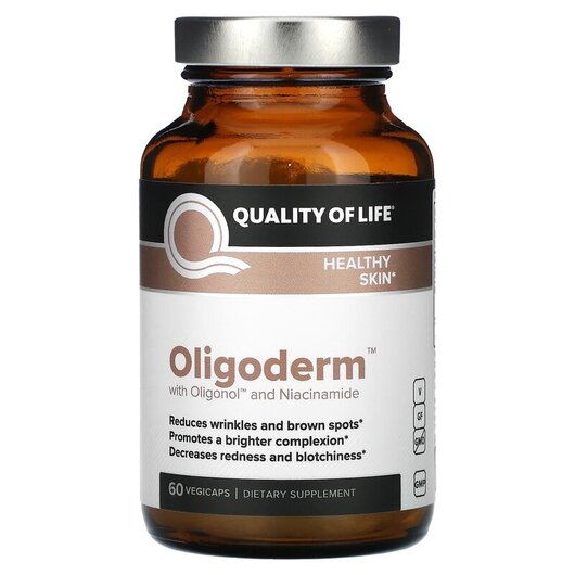 Основне фото товару Oligoderm with Oligonol and Niacinamide, Олігодерм, 60 капсул