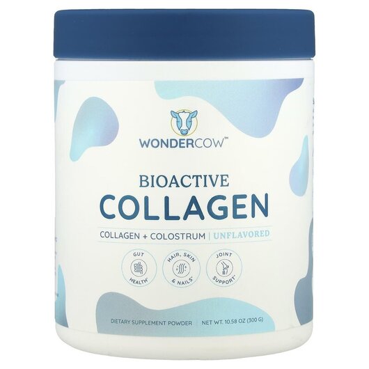 Основне фото товару Bioactive Collagen Unflavored Основне фото товару Wondercow, Bioactive Collagen Unflavored, Колаген, 300 г