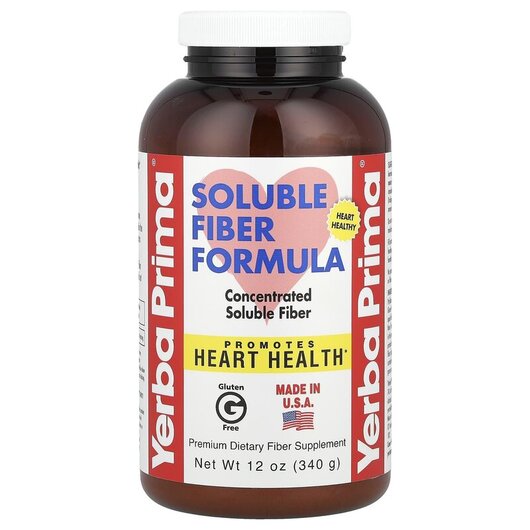 Основное фото товара Soluble Fiber Formula Основное фото товара Yerba Prima, Клетчатка, Soluble Fiber Formula, 340 г