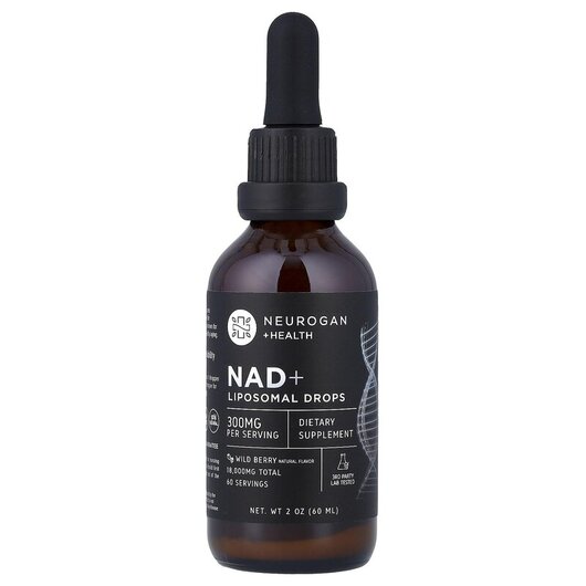 Основне фото товару NAD+ Liposomal Drops Wild Berry 300 mg, Нікотинамід НАД+, 60 мл
