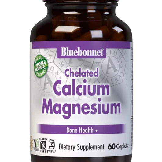 Основное фото товара Chelated Calcium Magnesium Основное фото товара Bluebonnet Nutrition, Кальций, Chelated Calcium Magnesium, 60 таб
