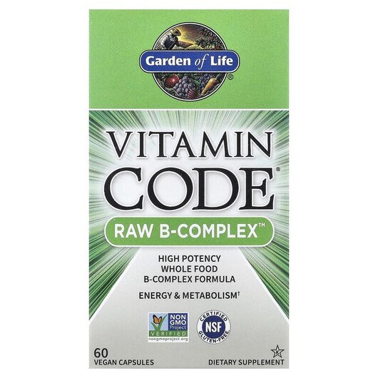 Основне фото товару Garden of Life, Vitamin Code RAW B-Complex, B-Комплекс, 60 капсул