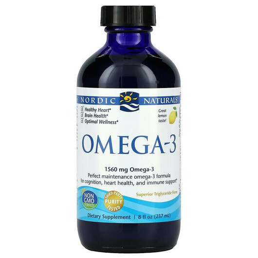 Основное фото товара Omega-3 Lemon 1560 mg Основное фото товара Nordic Naturals, Омега 3, Omega-3 Lemon 1560 mg, 237 мл