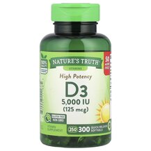 Вітамін D3 Vitamin D3 5000 IU Nature's Truth 300 капсул Вітамін D3 Vitamin D3 5000 IU Nature's Truth 300 капсул