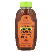 Мед 100% Pure Organic Honey Raw & Unfiltered Nate's Honey