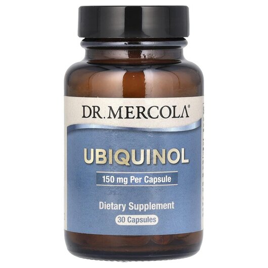 Основне фото товару Ubiquinol 150 mg Основне фото товару Dr. Mercola, Ubiquinol 150 mg, Убіхінол 150 мг, 30 капсул